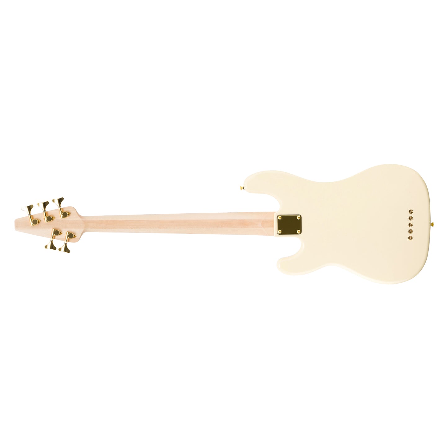 Allen Eden Guitars Celeste V Electric Bass Guitar Magnolia White