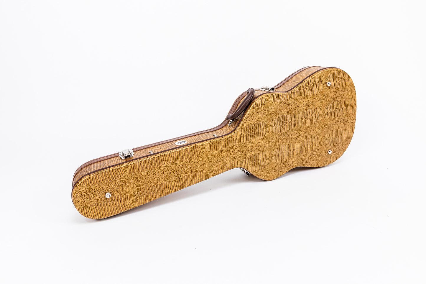AE Guitars Hardshell Guitar Case Copper Leather with Pink Interior for Gretsch Jet Styles