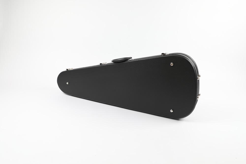 Teardrop Black Tolex Case w/ Burgundy Soft Plush for Strat/Tele Styles