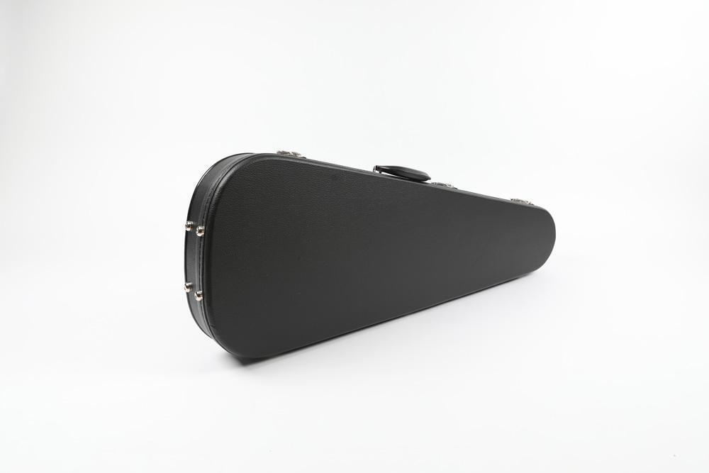 Teardrop Black Tolex Case w/ Burgundy Soft Plush for Strat/Tele Styles