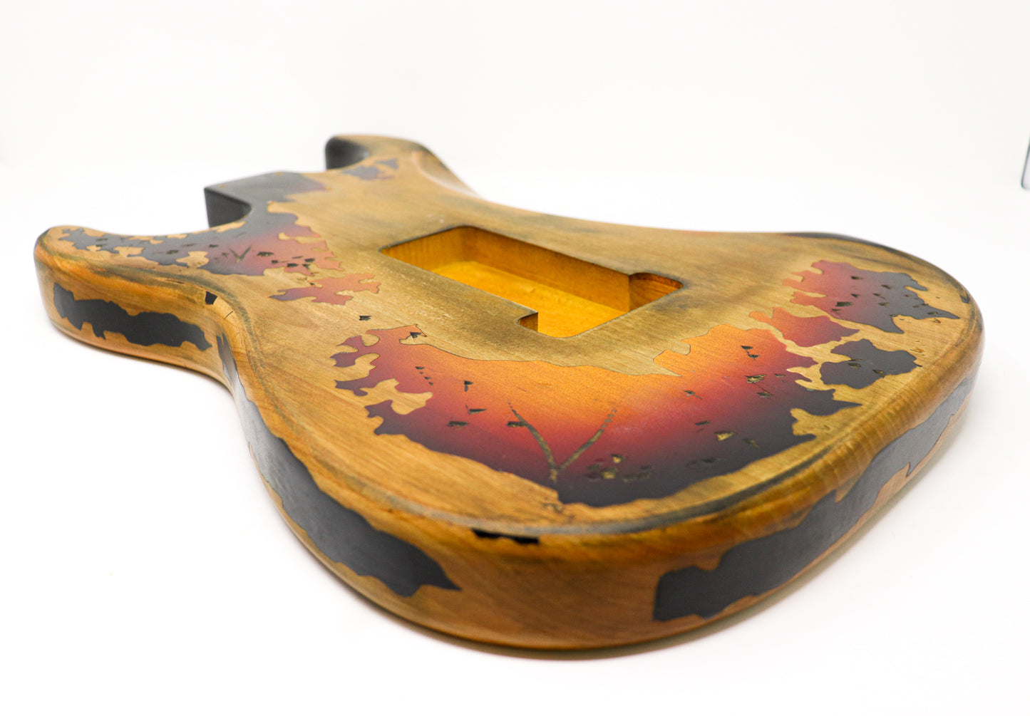 AE Guitars® S-Style Alder Replacement Guitar Body Relic Nitro Top Sunburst