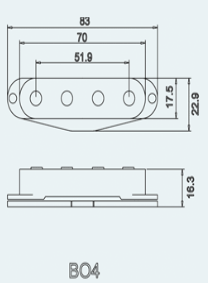 Mings BO4-BK Bass Pickup Ceramic Magnet