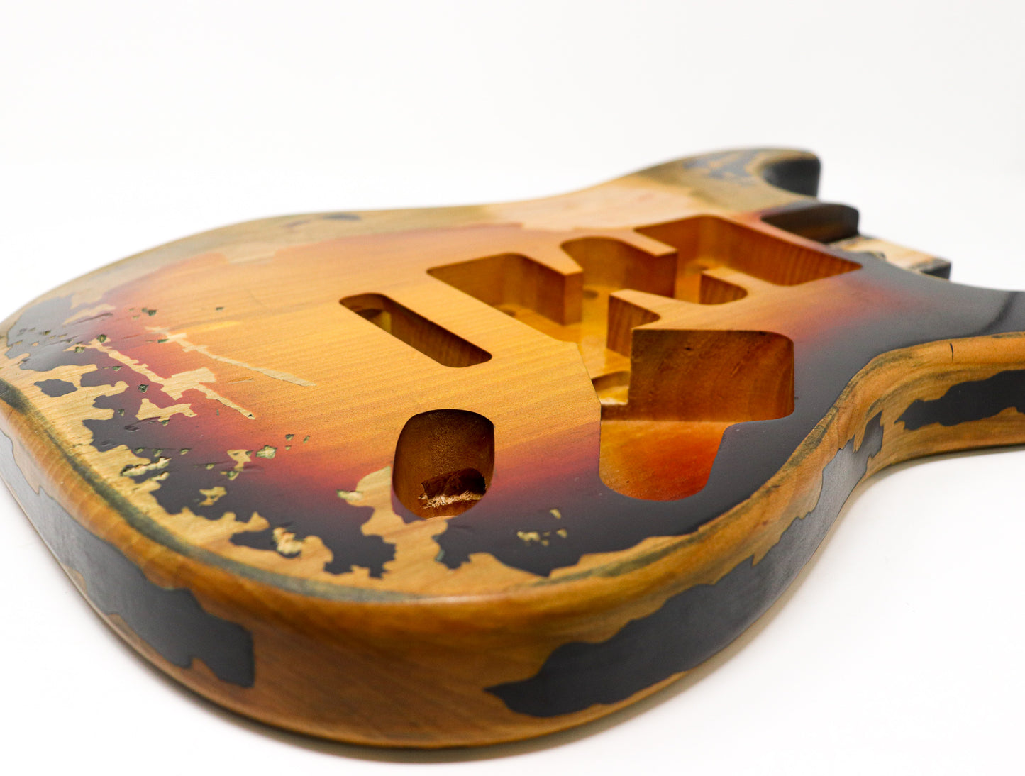 AE Guitars® S-Style Alder Replacement Guitar Body Relic Nitro Top Sunburst