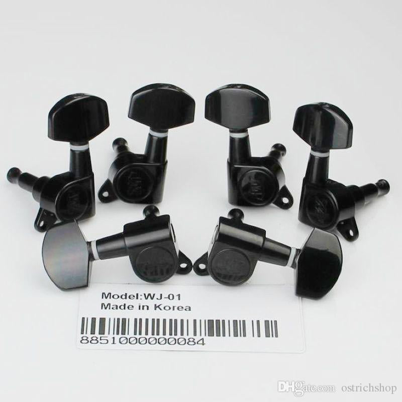 Wilkinson 3+3 Black EZ-LOK Full Size Tuners LP Style