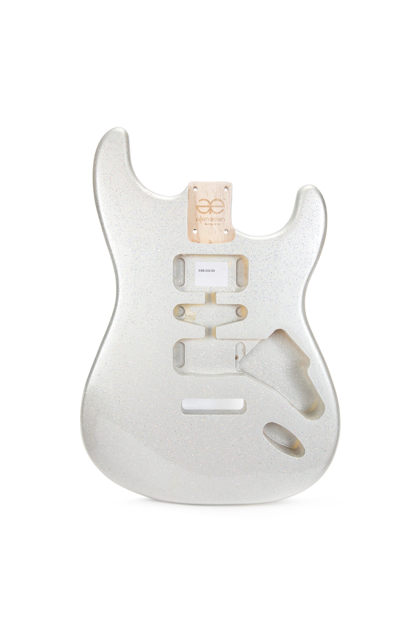 AE Guitars® S-Style Paulownia Replacement Guitar Body Silver Flake