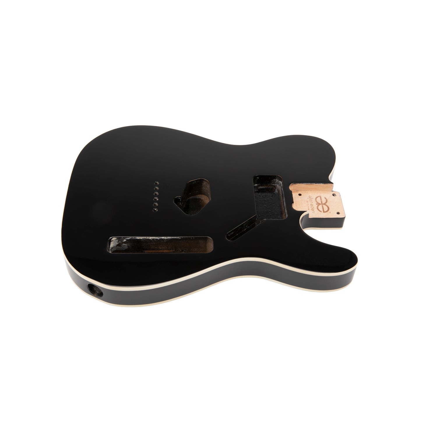 AE Guitars® T-Style Alder Replacement Guitar Body Black with Dbl Binding