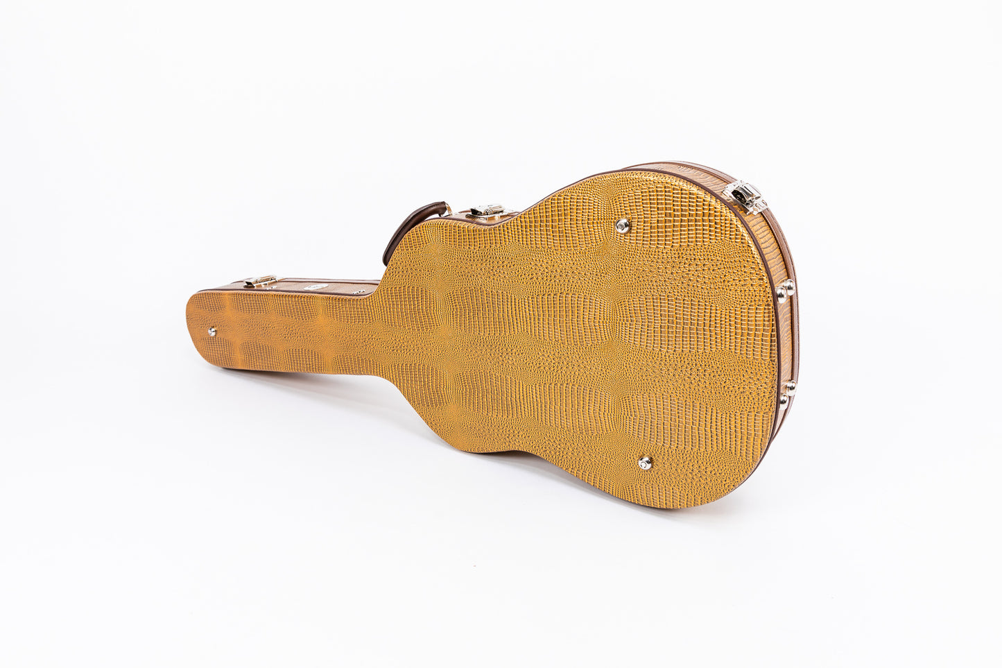 AE Guitars Hardshell Guitar Case Copper Leather with Pink Interior for Gretsch Jet Styles