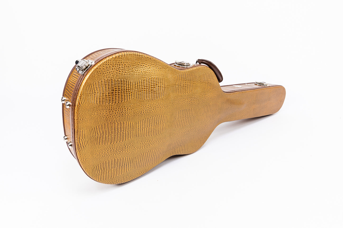 AE Guitars Hardshell Guitar Case Copper Leather with Pink Interior for Gretsch Jet Styles