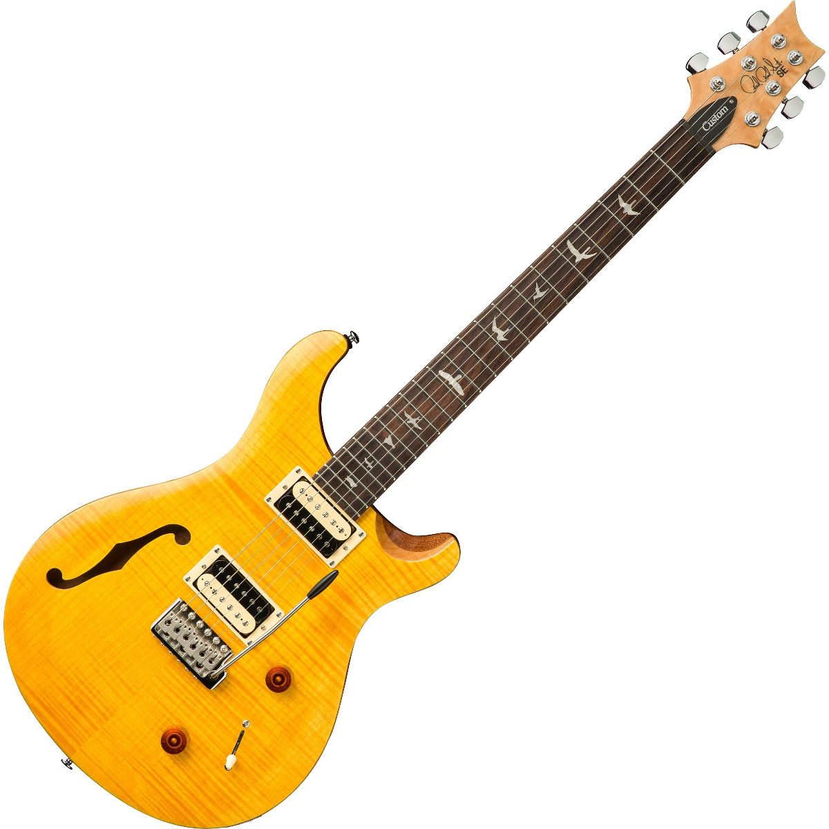 PRS SE Custom 22 Semi-Hollow Electric Guitar - Santana Yellow