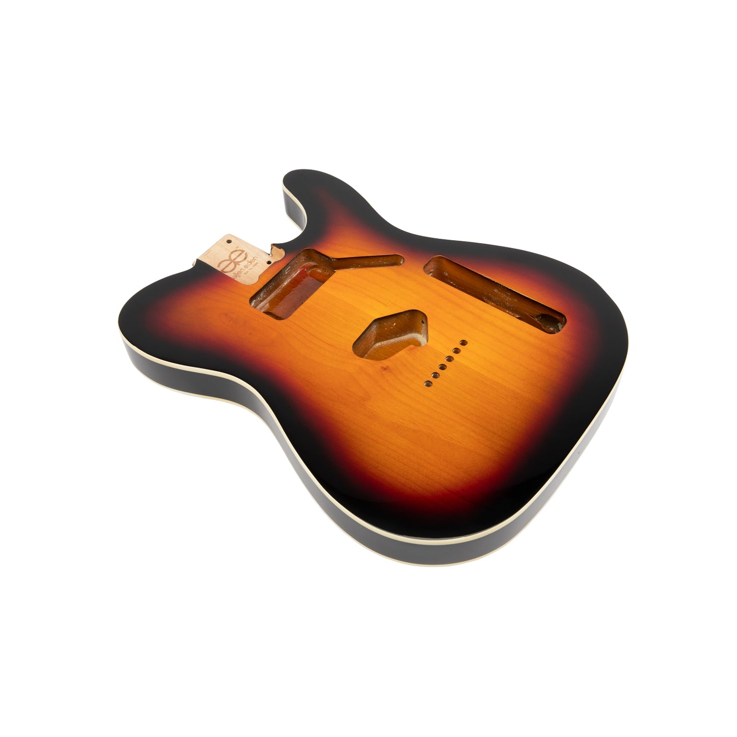 AE Guitars® T-Style Alder Replacement Guitar Body 3-Tone Sunburst with Dbl Binding