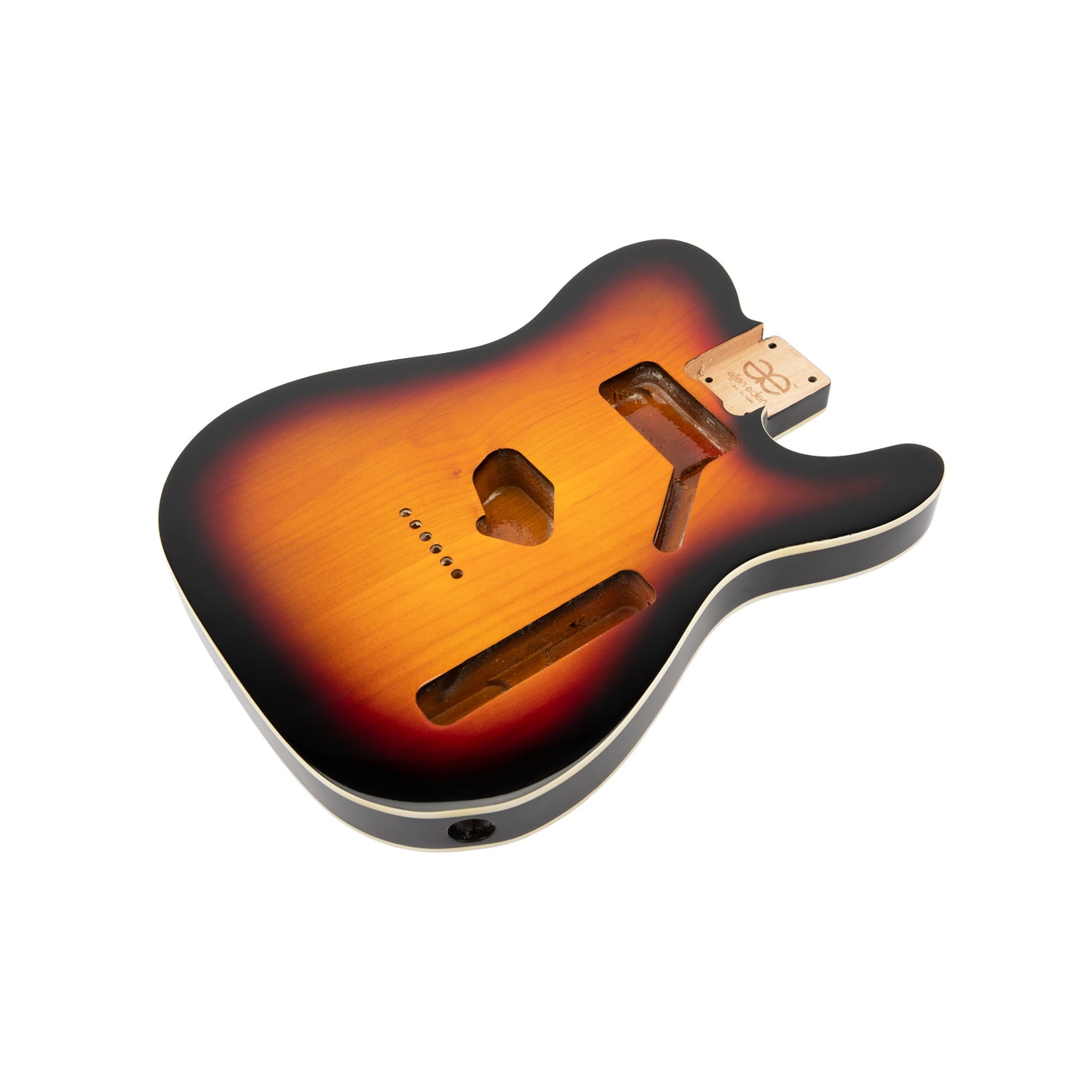 AE Guitars® T-Style Alder Replacement Guitar Body 3-Tone Sunburst with Dbl Binding