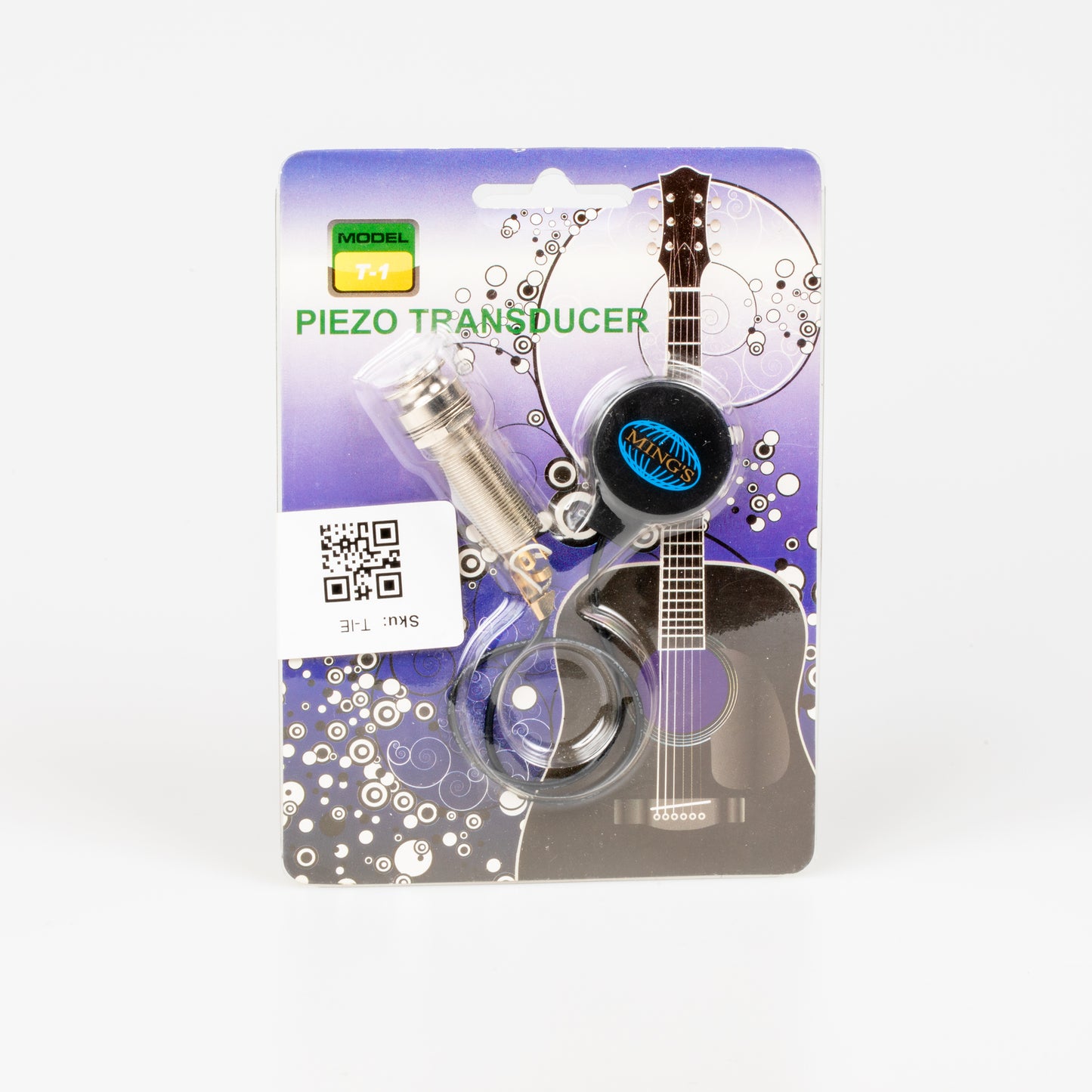 MINGS T-1E Piezo Transducer for Acoustic Guitar