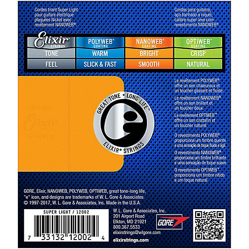 Elixir 12002 Super Light Electric Strings (9-42)