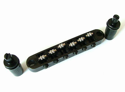 Roller Tune-O-Matic Bridge for LP Style Guitars Black