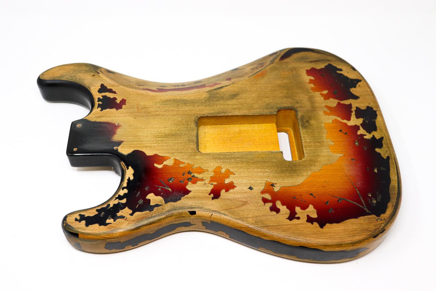 AE Guitars® S-Style Alder Replacement Guitar Body Relic Nitro Top Sunburst