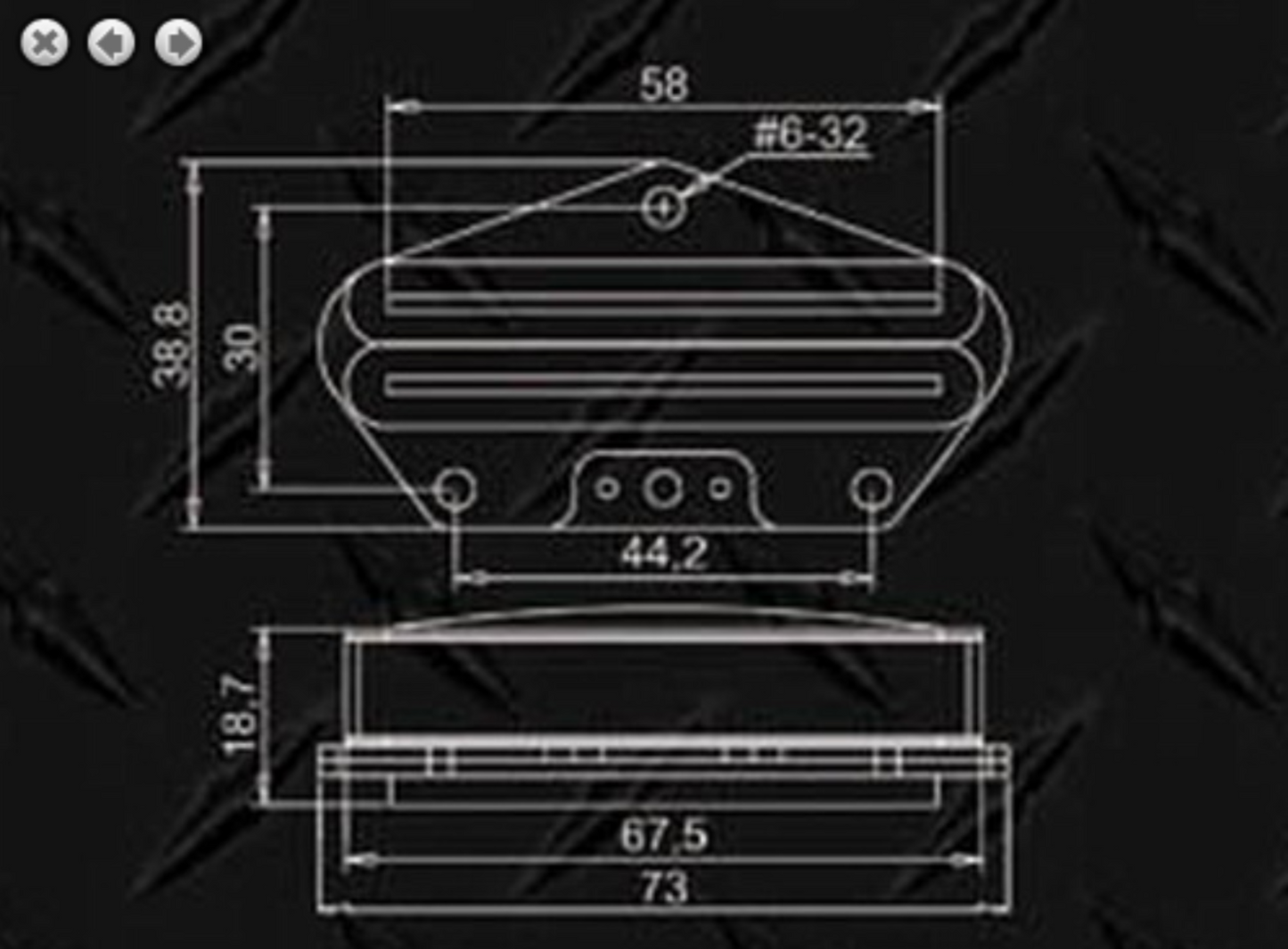 Artec Alnico V Hot Rail Blade Tele Bridge Pickup TRA73-BK