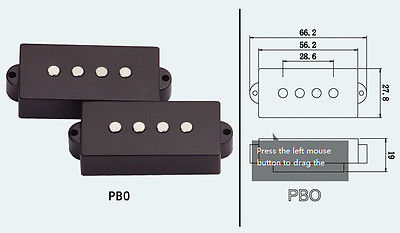 Mings Standard 4 String P Bass Pickup Set