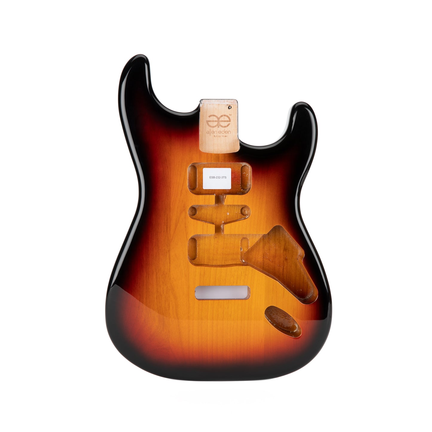 AE Guitars® S-Style Alder Replacement Guitar Body 3 Tone Sunburst