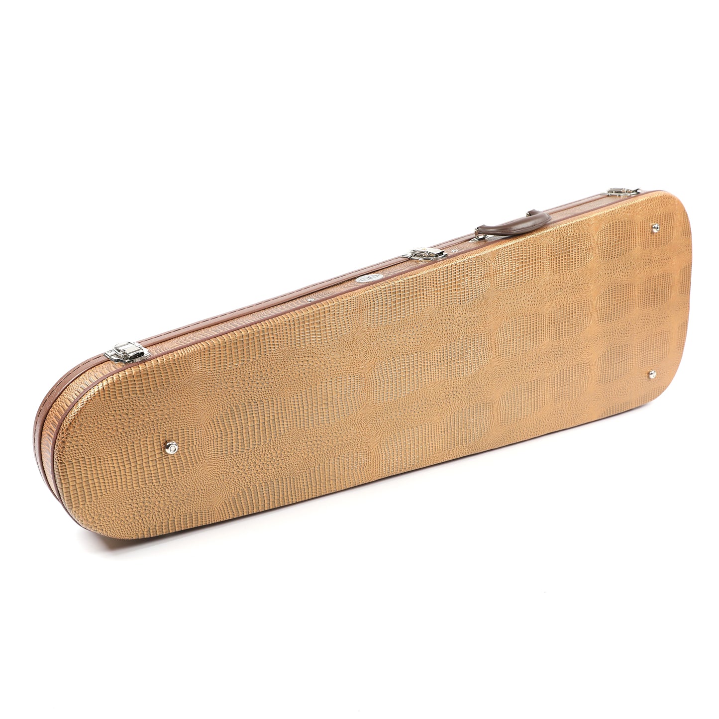 Allen Eden Snake Skin Teardrop Bass Case with Cheetah Plush Lining