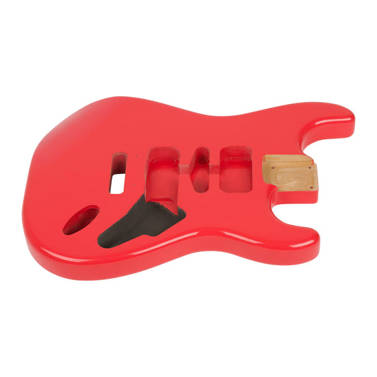 AE Guitars® S-Style Alder Replacement Guitar Body Fiesta Red Nitro