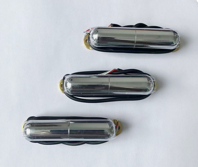 Artec Lipstick Tube Single Coil Guitar Pickup Chrome Set