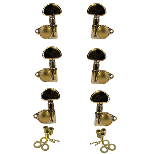 Gold Wilkinson Vintage Roto Style Guitar Tuners LP Style 3+3