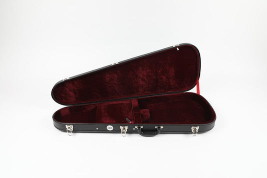 Teardrop Black Tolex Case w/ Burgundy Soft Plush for Strat/Tele Styles