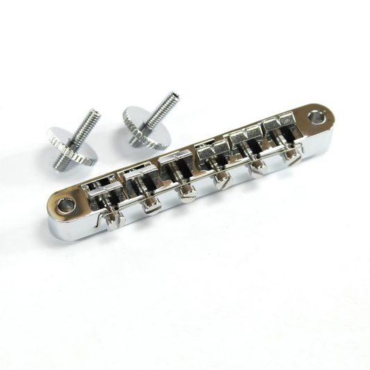 Tune-O-Matic Guitar Bridge Modern Spacing - Chrome