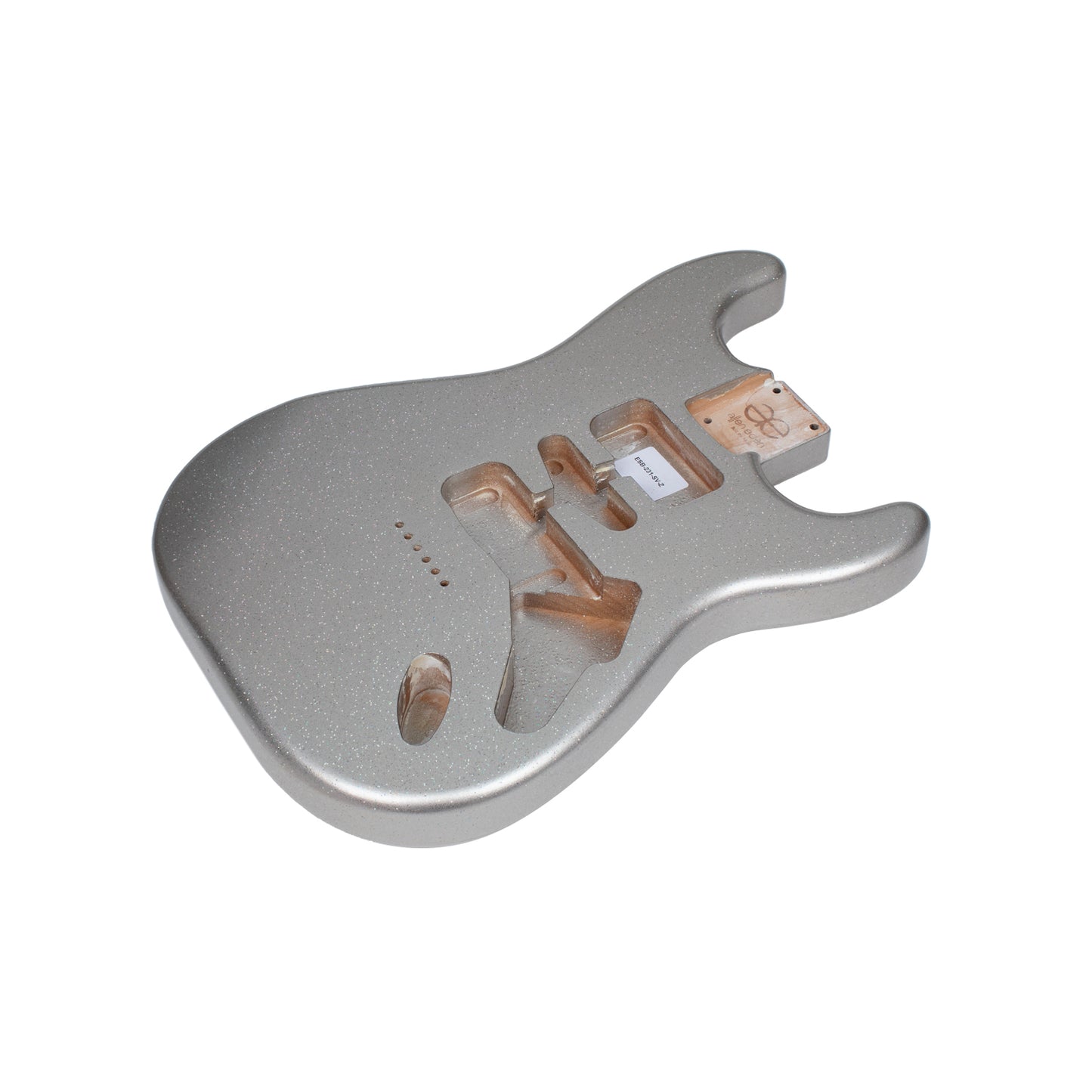 AE Guitars® S-Style Alder Replacement Guitar Body Silver Variant Flake
