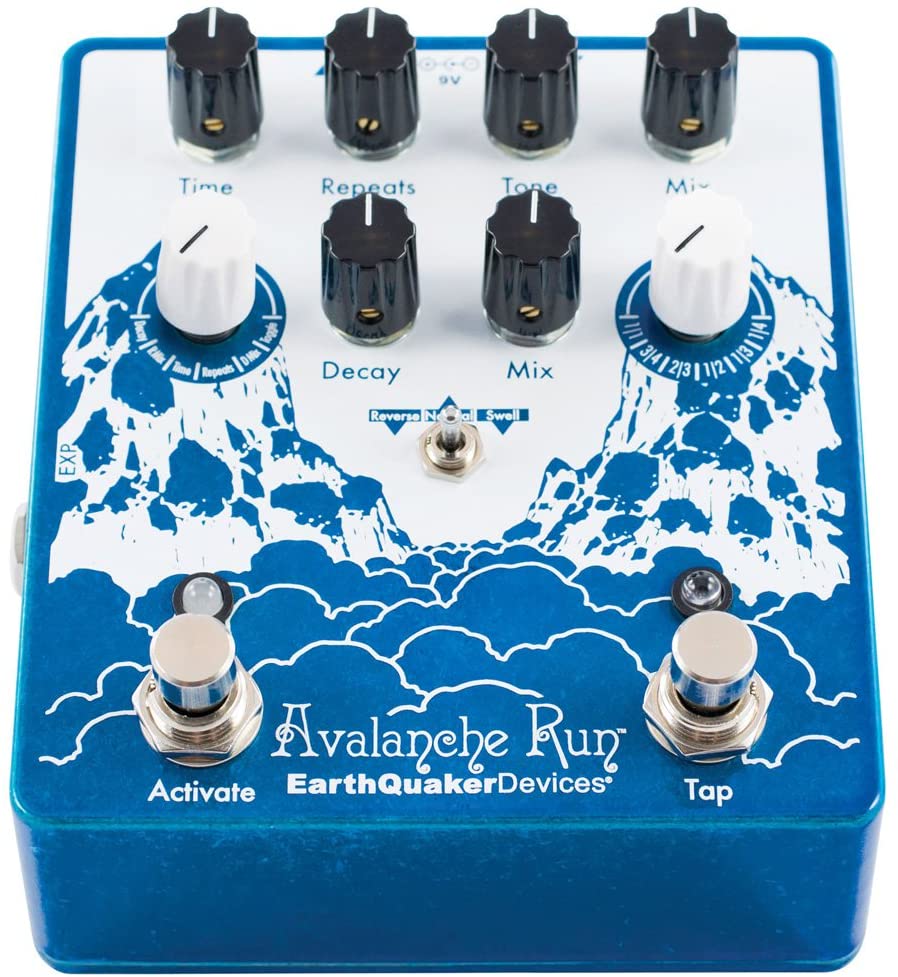EarthQuaker Devices Avalanche Run V2 Stereo Reverb & Delay with Tap Tempo Guitar Effects Pedal