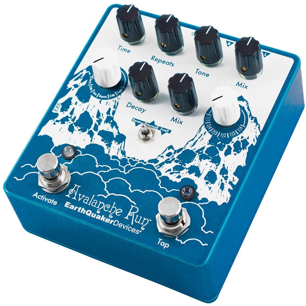 EarthQuaker Devices Avalanche Run V2 Stereo Reverb & Delay with Tap Tempo Guitar Effects Pedal