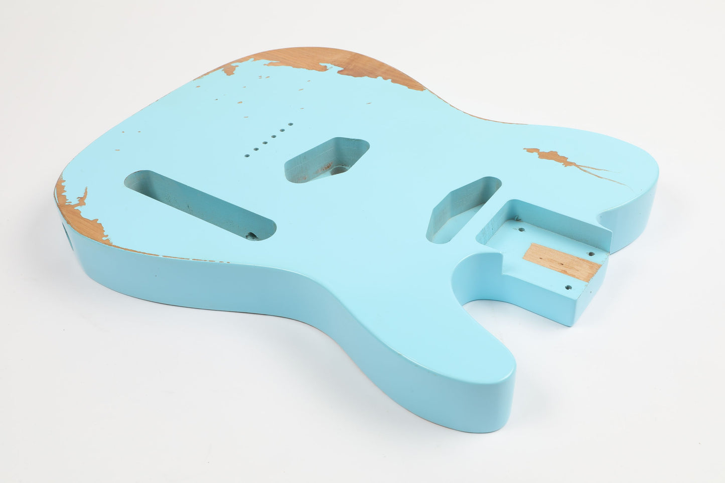 AE Guitars® T-Style Alder Replacement Guitar Body Relic Nitro Top Sonic Blue