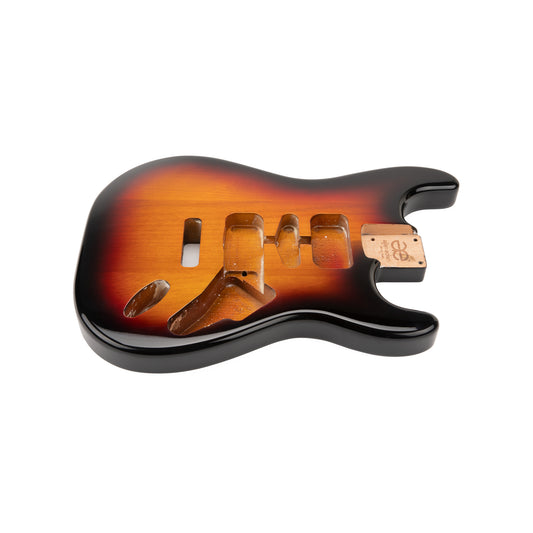 AE Guitars® S-Style Alder Nitro Top Replacement Guitar Body Sunburst