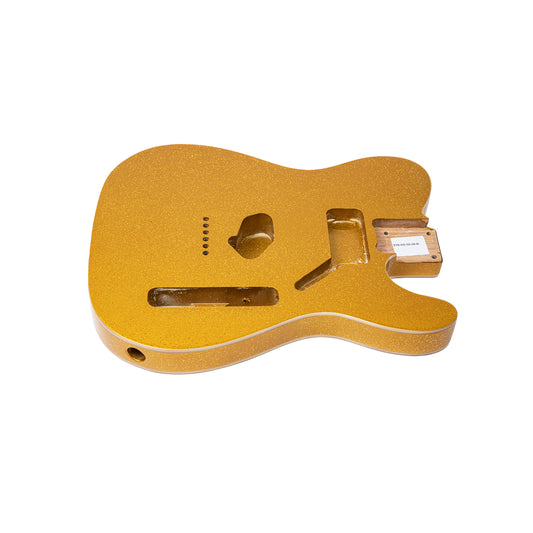 AE Guitars® T-Style Alder Replacement Guitar Body Gold Flake with Binding