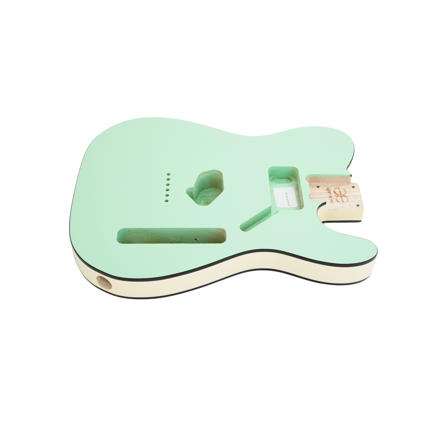 AE Guitars® T-Style Paulownia Guitar Body Seafoam Green and Vintage White Sides