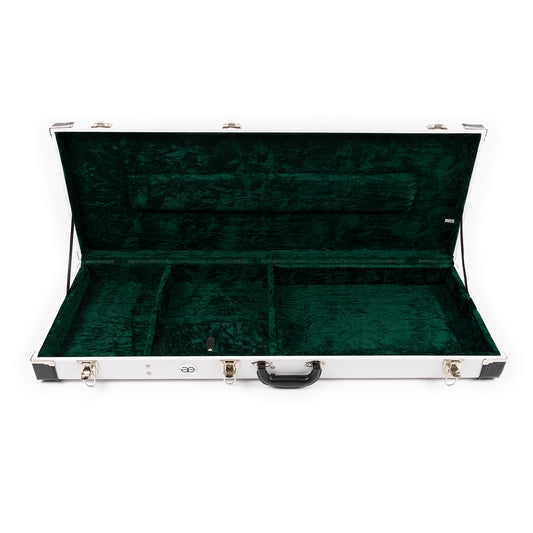 Allen Eden White Hard Shell Guitar Case for Strat / Tele Styles