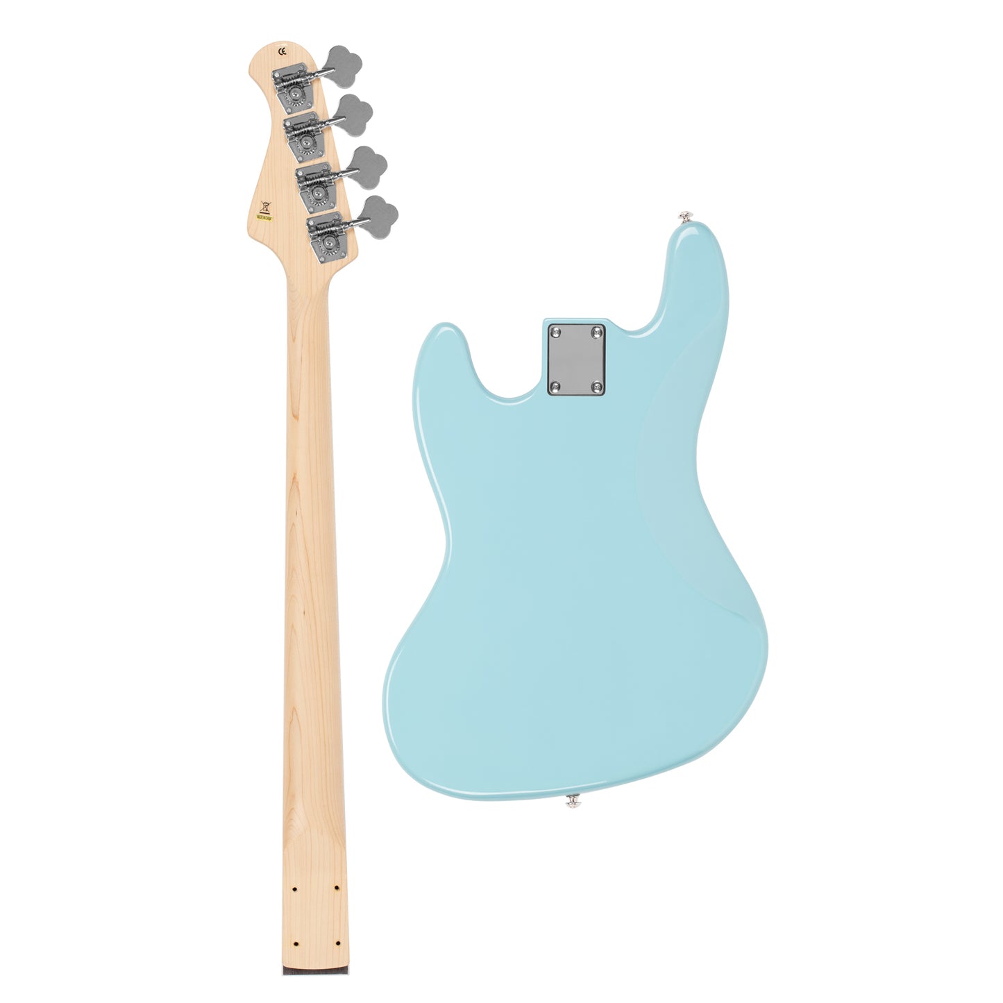 AE Guitars® Build Series 4 String Disciple Neck/Body Combo Kit Sonic Blue