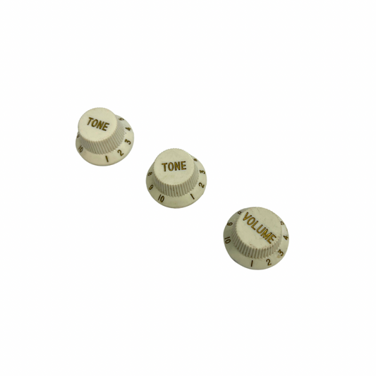 White Volume Tone Knobs Set for Electric Guitar