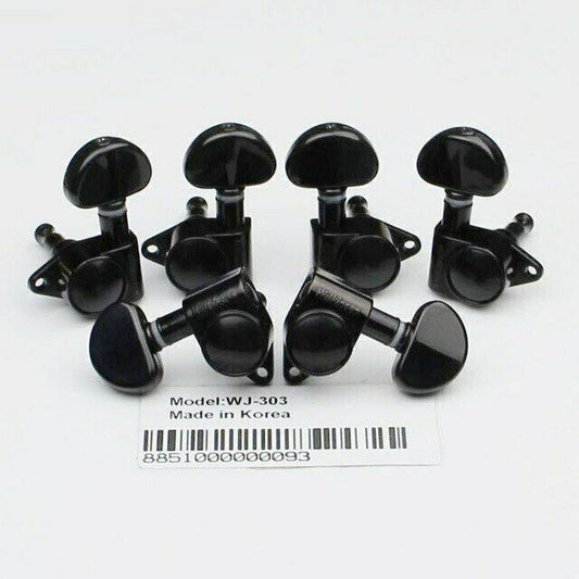 Black x6 Roto Style Full Size Tuners for Gibson/Epiphone® WJ-303-BK