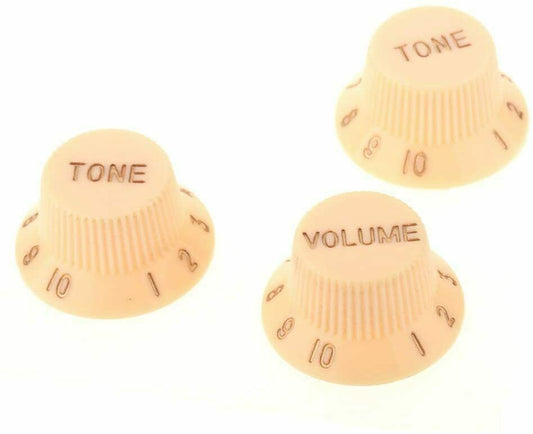 Set of 3 Plastic Knobs For S-Type Electric Guitars