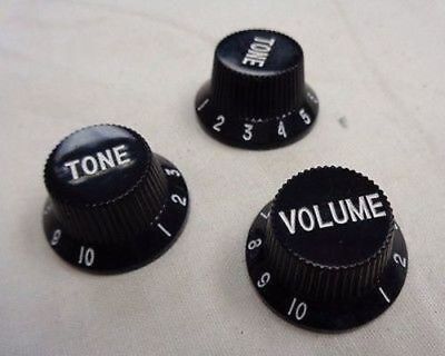 Black Volume Tone Knobs Set for Electric Guitar